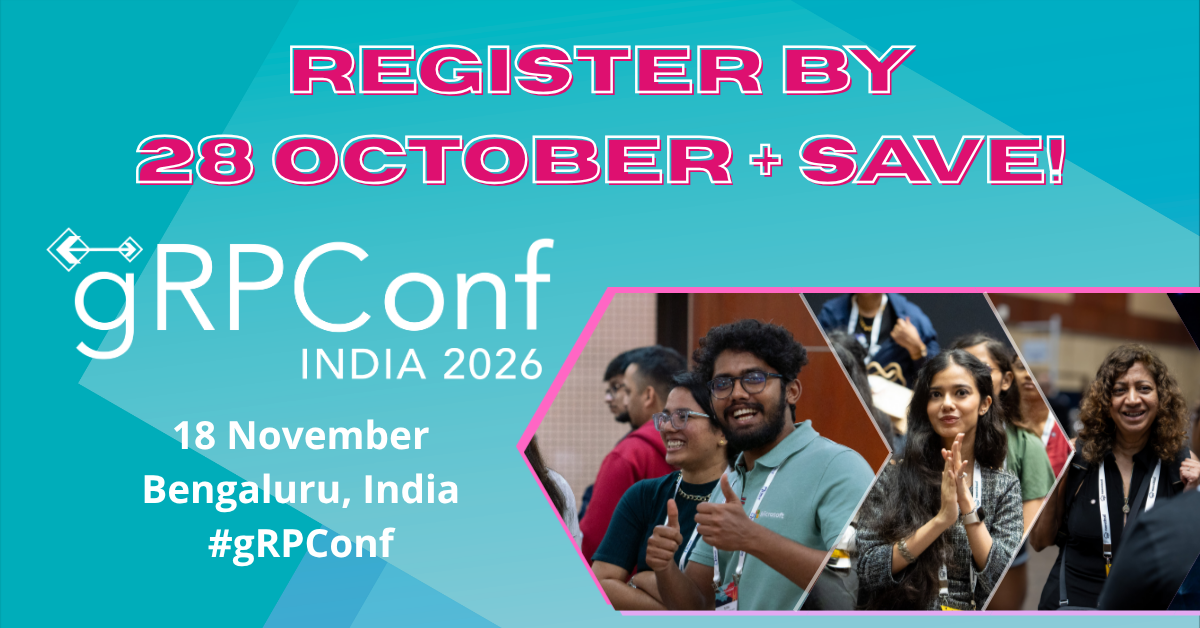 gRPConf India 2026 - Reg + Save